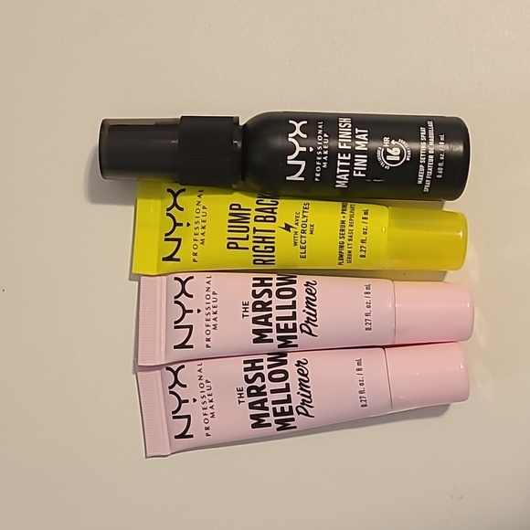 NYX Makeup Nyx Face Primers And Setting Spray 4 Piece Bundle Deluxe